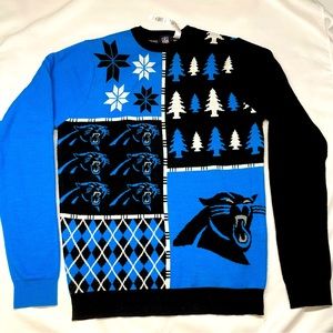 Men’s Carolina Panthers Christmas jersey NFL Football Ugly Xmas Sweater Size M